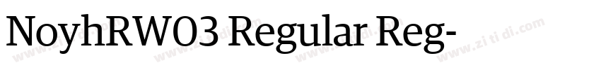 NoyhRW03 Regular Reg字体转换